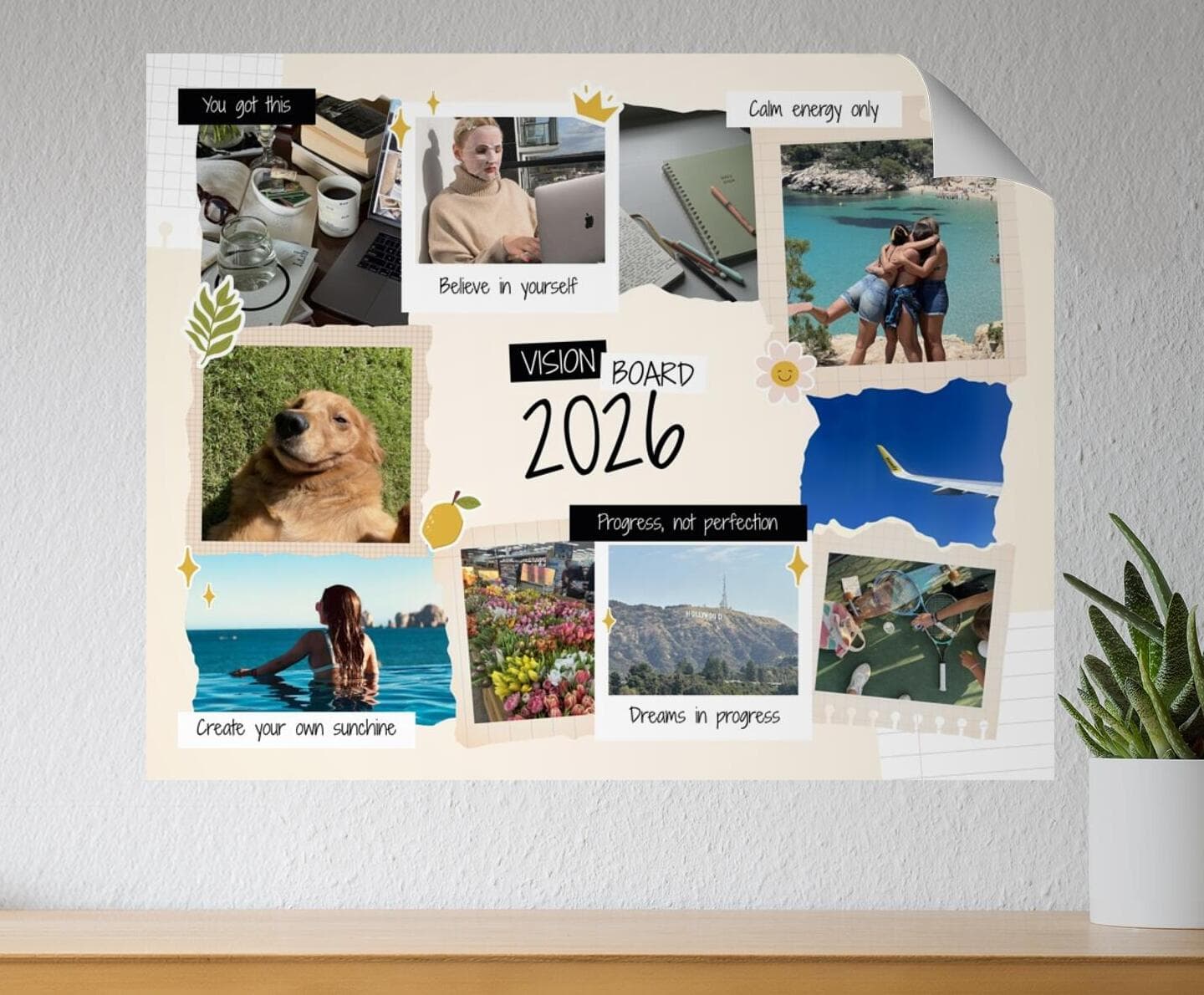 Vision Board Scrapbooking Landscape Poster