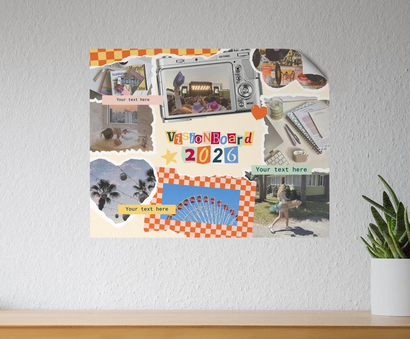 Vision Board Retro Landscape Poster