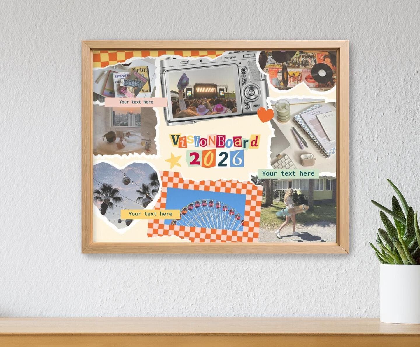 Vision Board Retro Landscape Poster