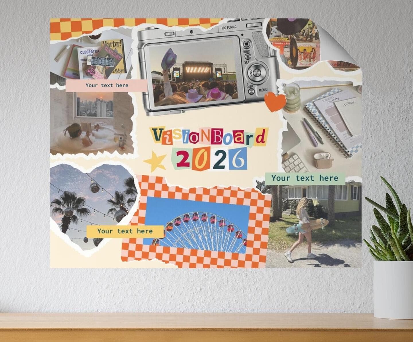 Vision Board Retro Landscape Poster