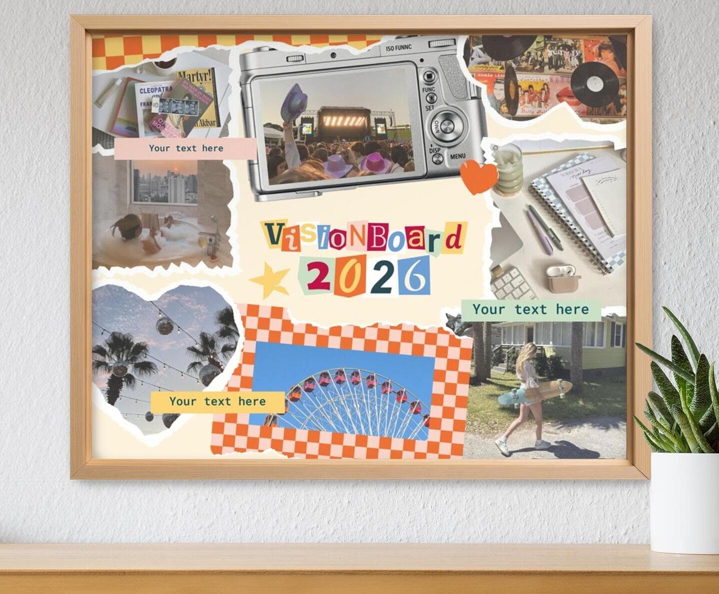 Vision Board Retro Landscape Poster