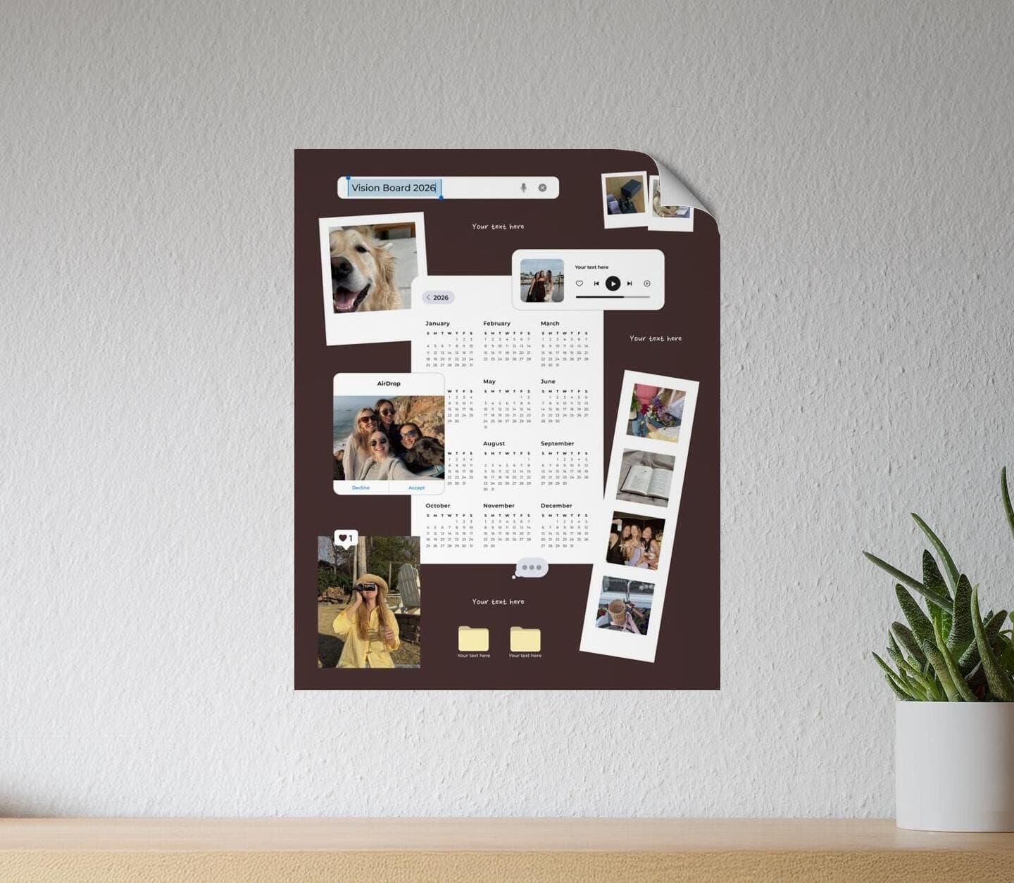 Vision Board Photo Dump Poster