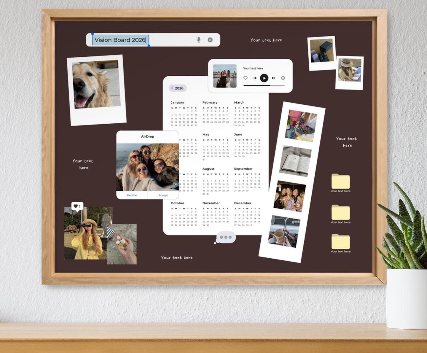 Vision Board Photo Dump Landscape  Poster