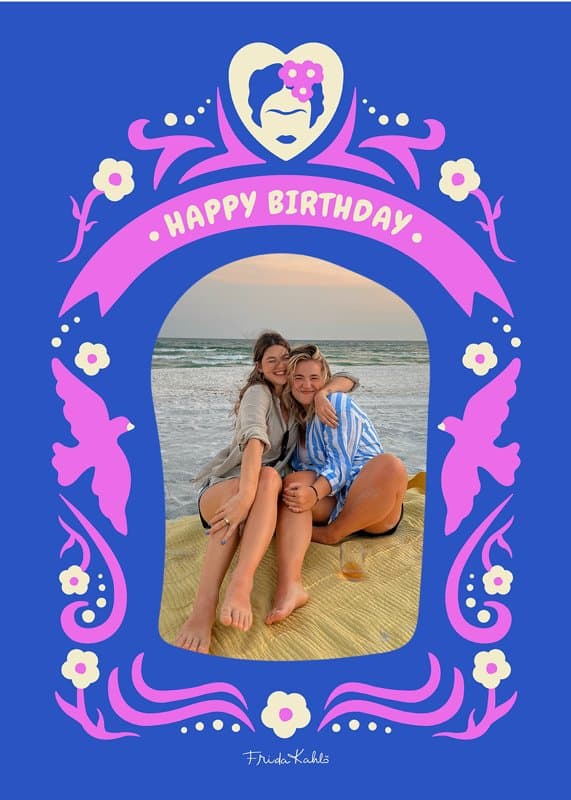 Frida Kahlo™ Blue Ornaments Card