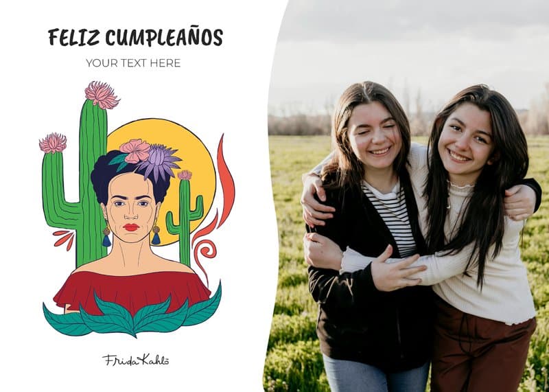Frida Kahlo™ Cactus Photo Card