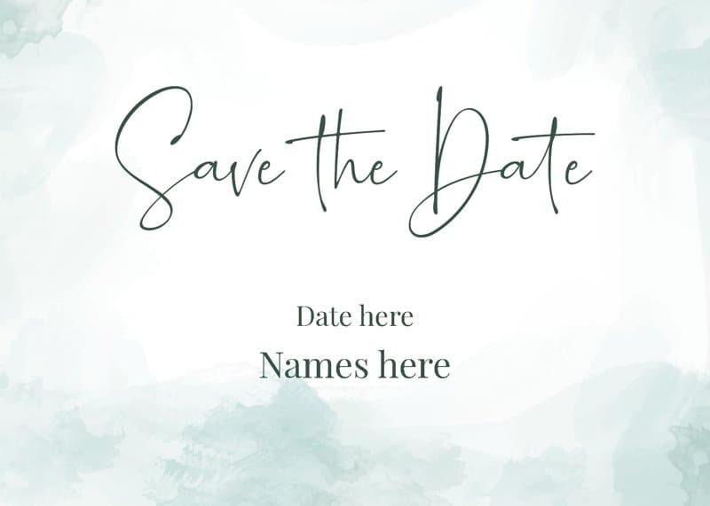 Watercolor Teal Card