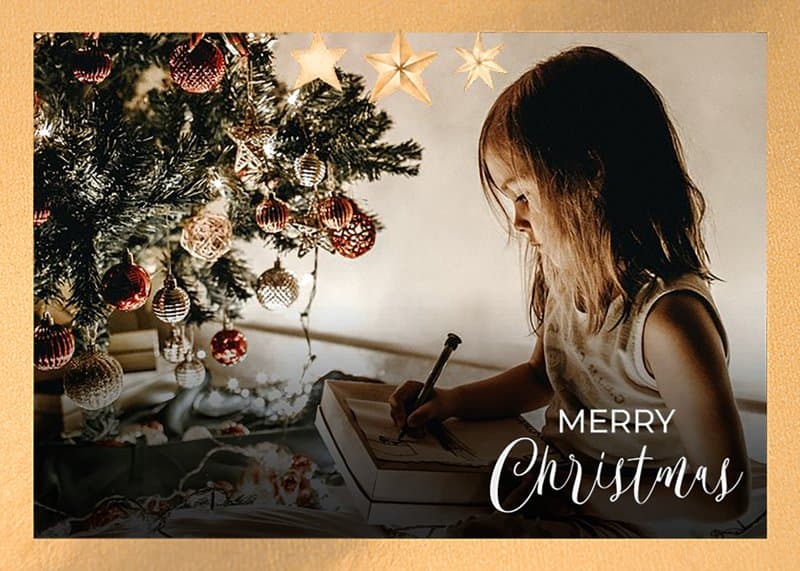 Plain Gold Frame Card