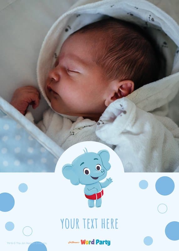 Baby Milestone Card Blue