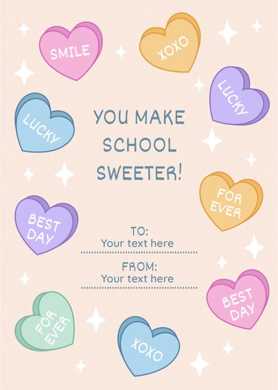 Candy valentine Card