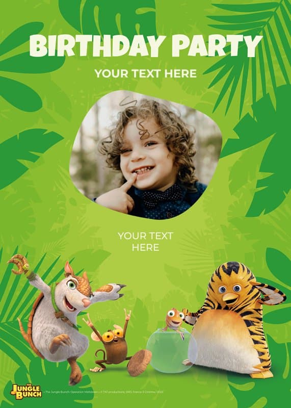 The Jungle Bunch - World Tour™ Green Birthday Card