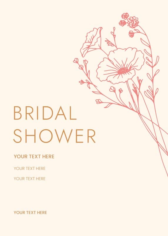 Beige and Pink Flower Card