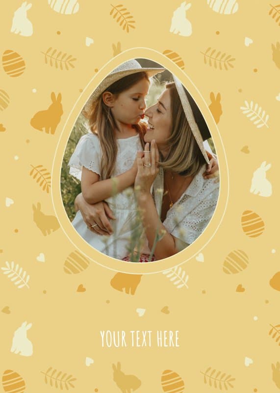 Yellow Pattern Easter Card