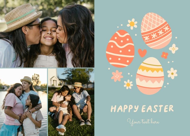 Spring Eggs Easter Card