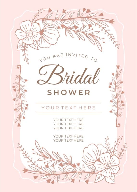 Enchanted Flowers Bridal Shower Card