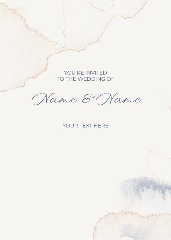 Elegant Watercolor Invitation Card