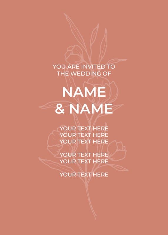 Terracotta Minimalist Invitation Card