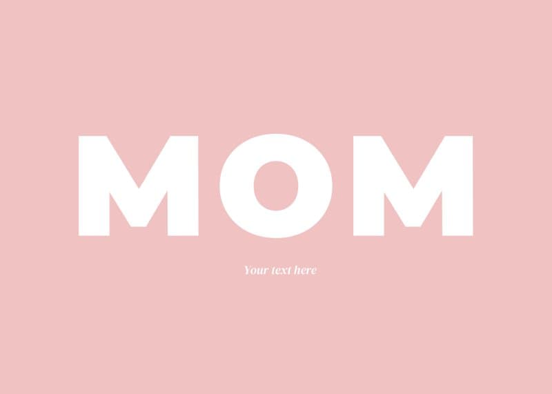 Big Letters Mom Card