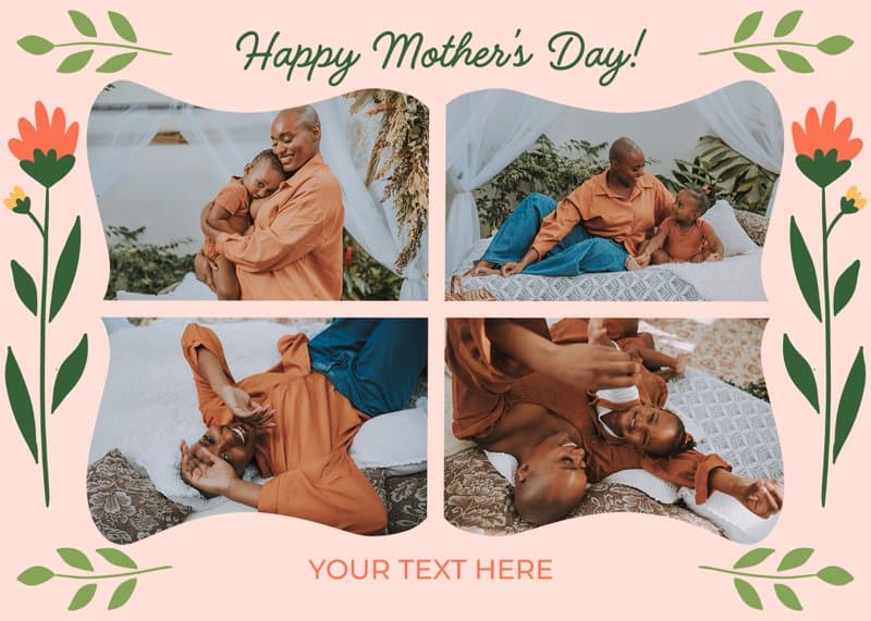 Beautiful Tulipes Frames Card