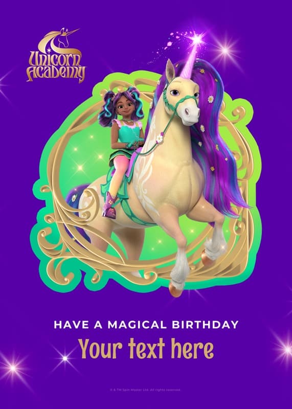 Unicorn Academy⢠Magical Birthday Ava And Leaf Card