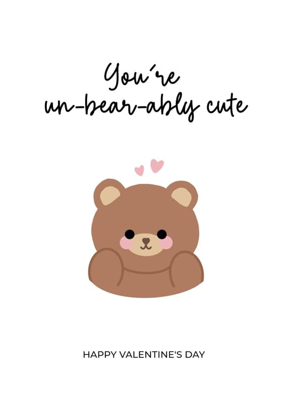 Cute Bear Quote Card