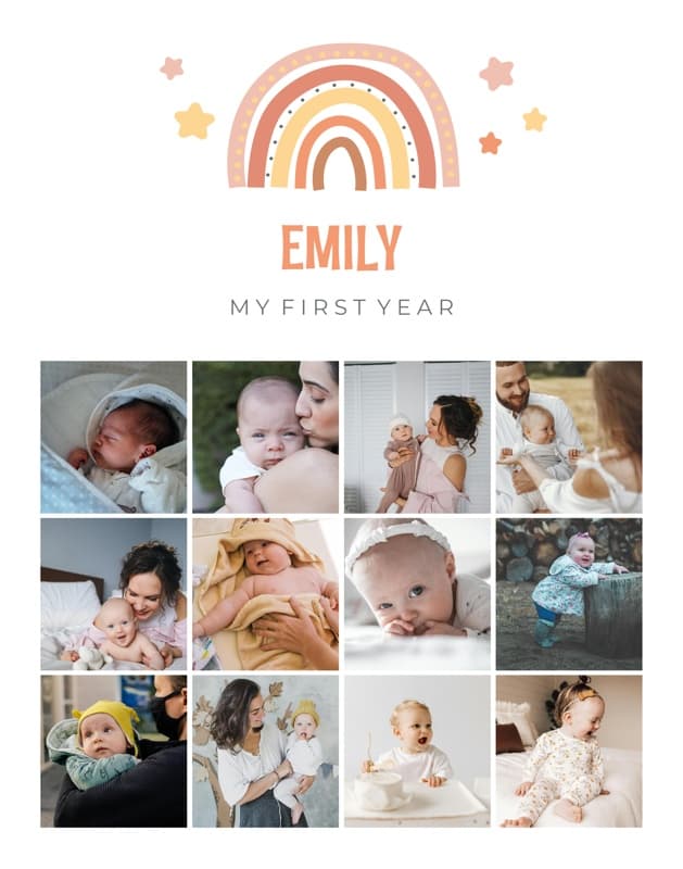 First Year Rainbow Poster