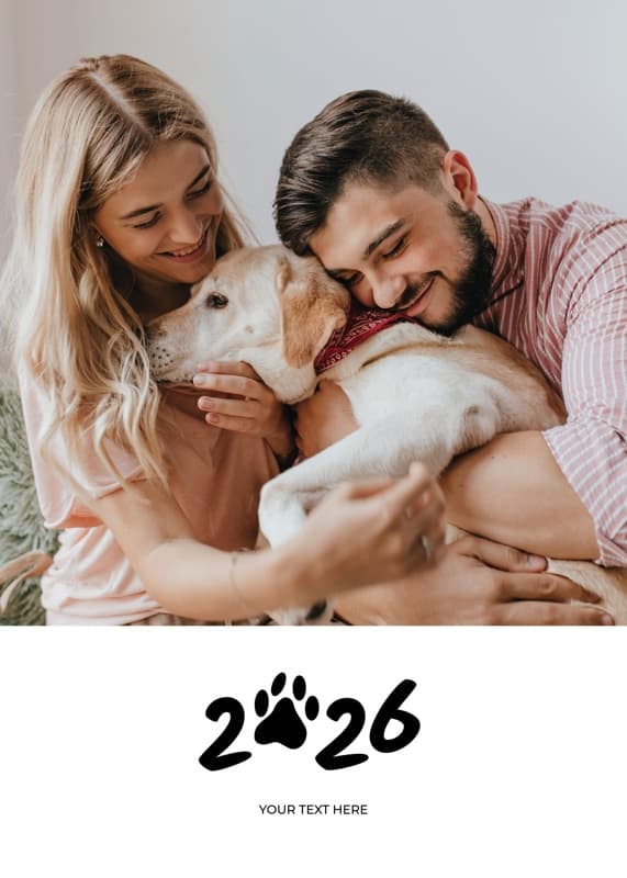 Pets New Year Classic Card