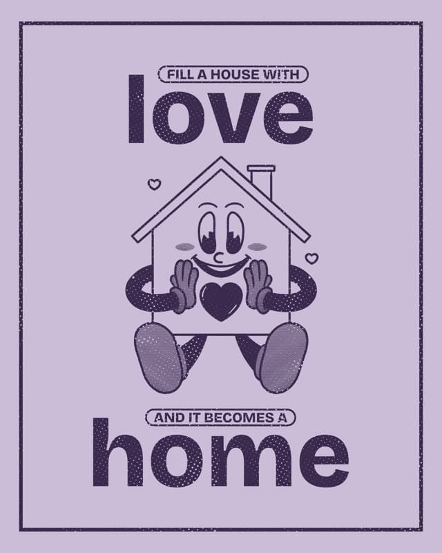 Full Purple Retro Cartoon Quote Poster