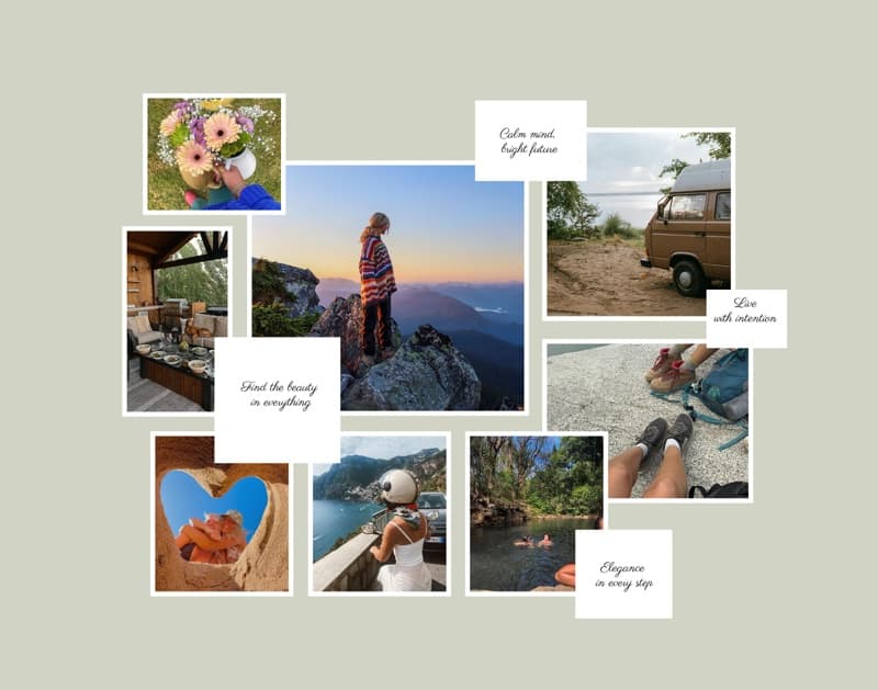 Vision Board Classic Landscape Green Poster