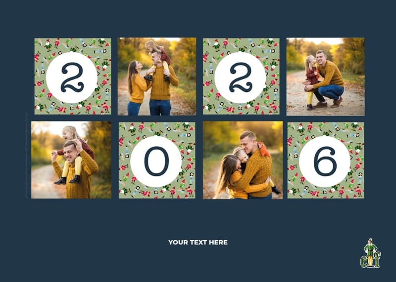 Elf™ Blue and Pattern Card