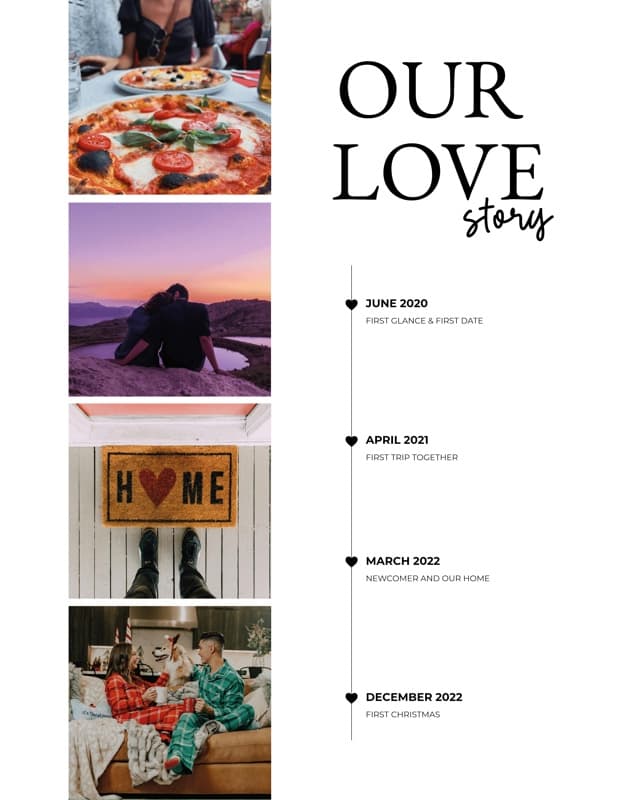 Timeline Love Story Poster