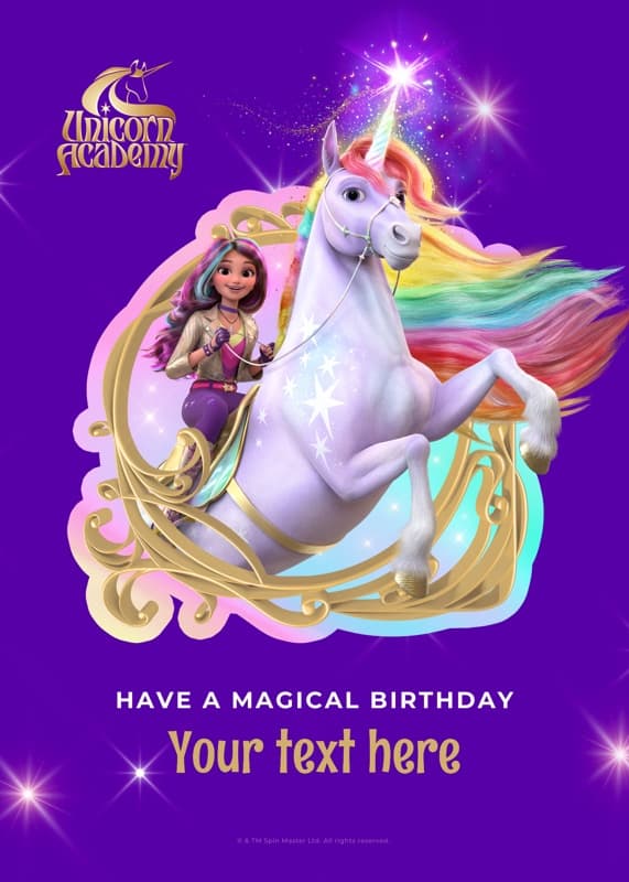 Unicorn Academy⢠Magical Birthday Sophia And Wildstar Card