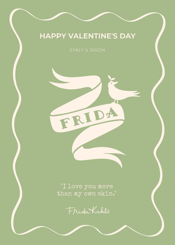 Frida Kahlo⢠Ribbon and Bird Card