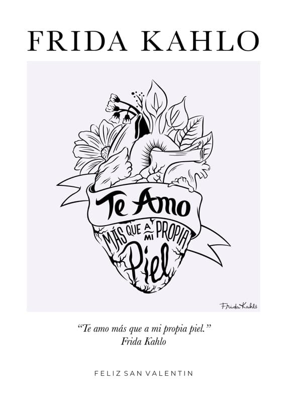 Frida Kahlo⢠CorazoĢn Florido Card