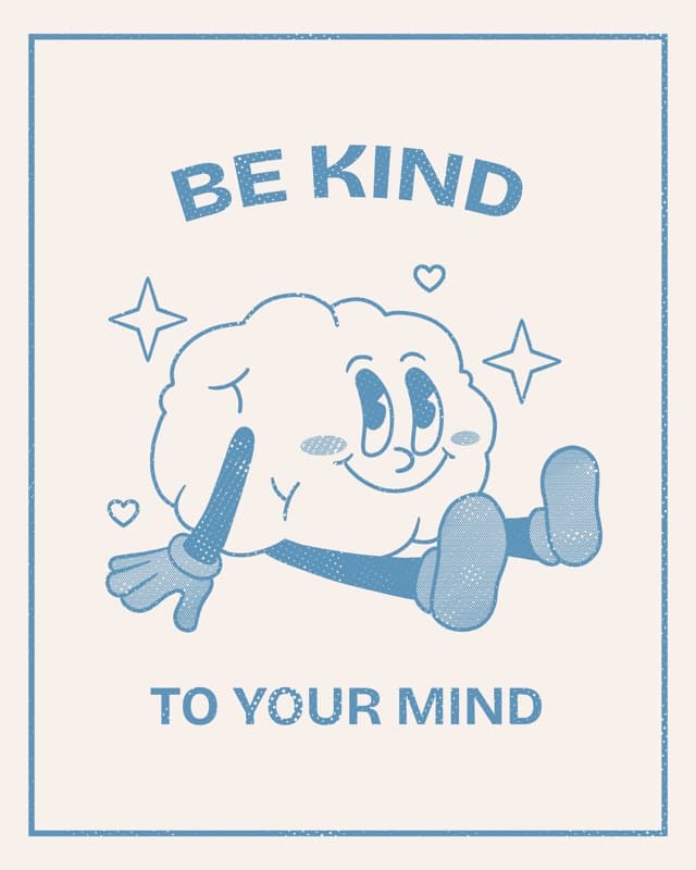 Blue Retro Cartoon Poster Poster