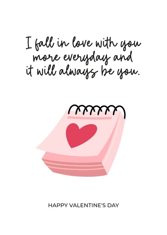 Fall In Love Quote Card