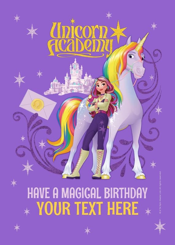Unicorn Academy⢠Birthday Greetings Card