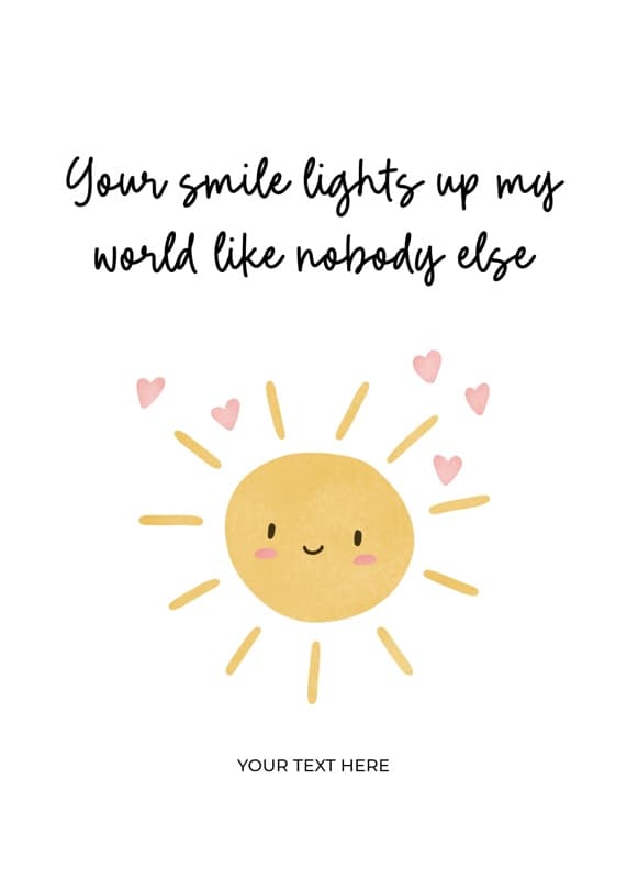 Smile Love Quote Card