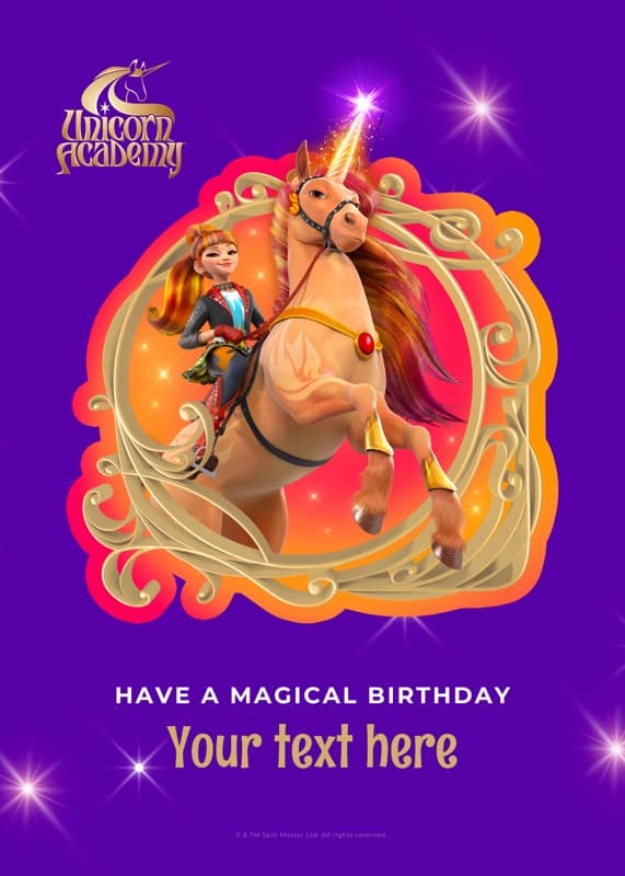 Unicorn Academy⢠Magical Birthday Valentina And Cinder Card