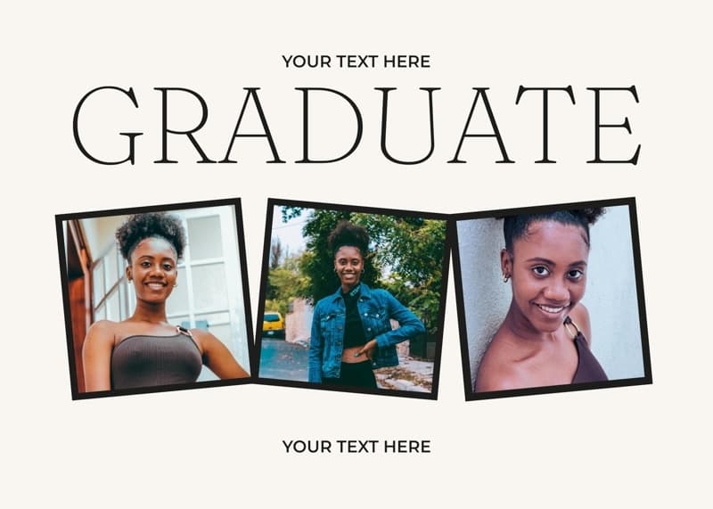 Elegant Square Frames Announcement Card