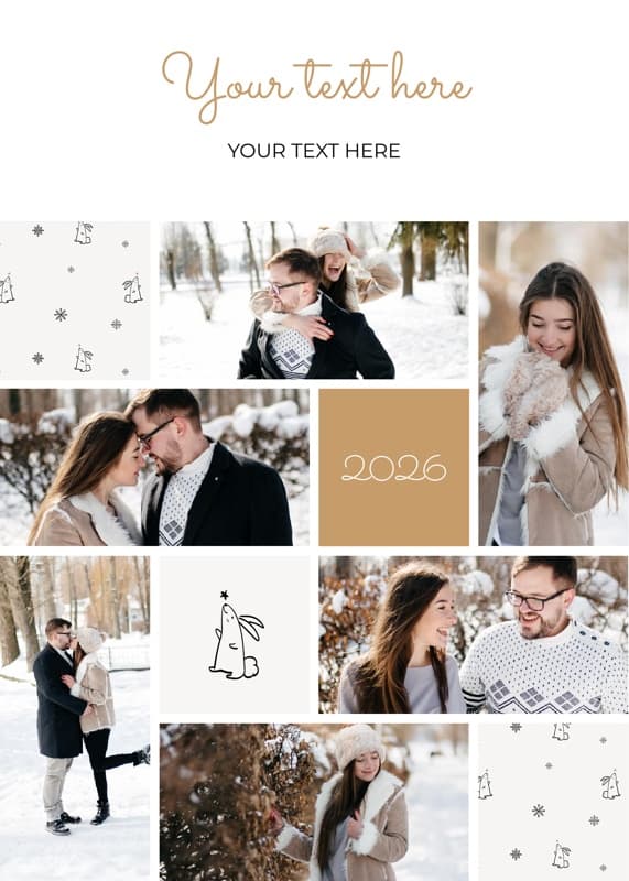 Winter Knitted Pattern Card