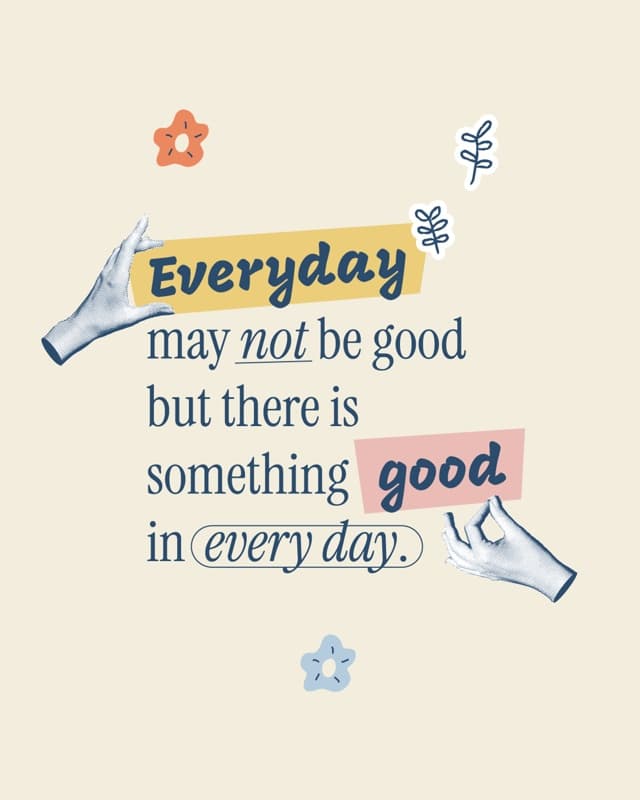 Cursive Everyday Quote Poster