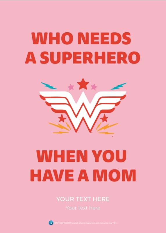 Wonder Woman⢠Superhero Mom Card