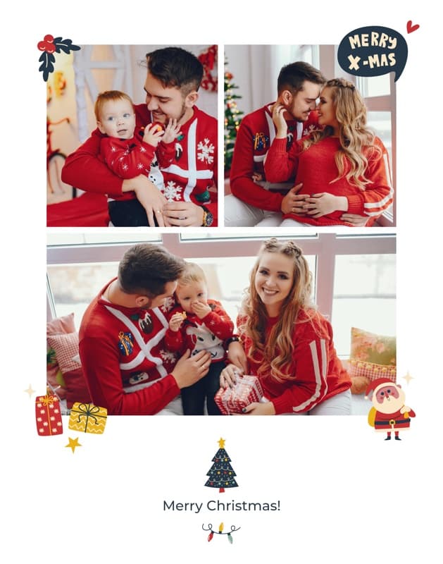 Merry X-Mas Multiphoto Poster