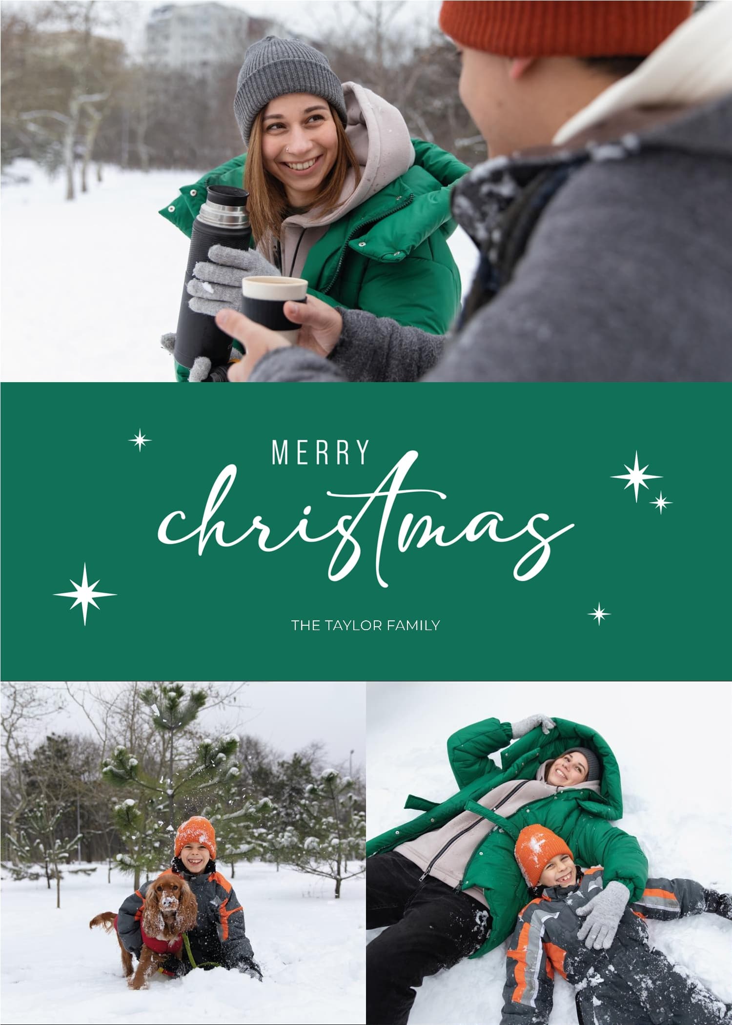 Green Christmas Card