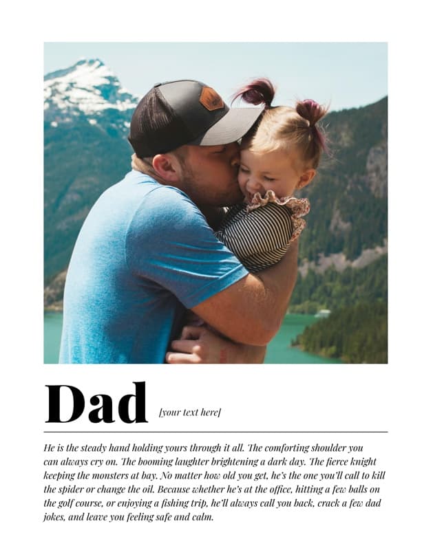 Dad Definition Poster