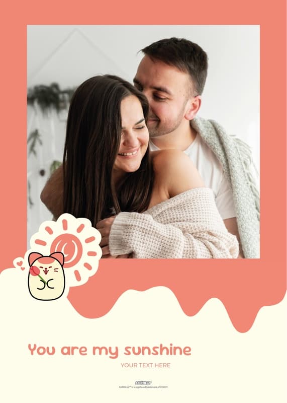 AnirollzĀ® Sunshine Valentine Photo Card