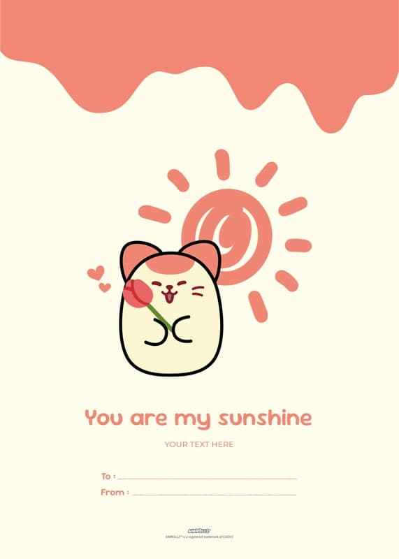 AnirollzĀ® Sunshine Valentine Kids Card