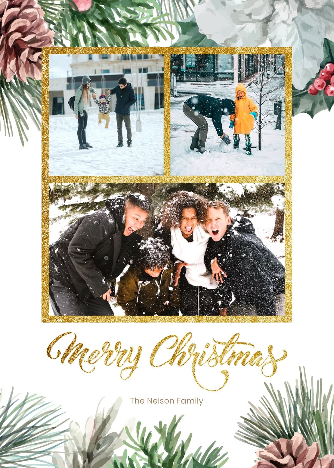 Multi gold frame Card