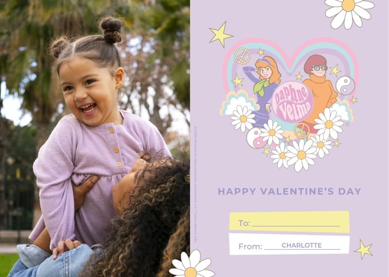 Scooby Doo⢠Rainbow Heart Photo Card