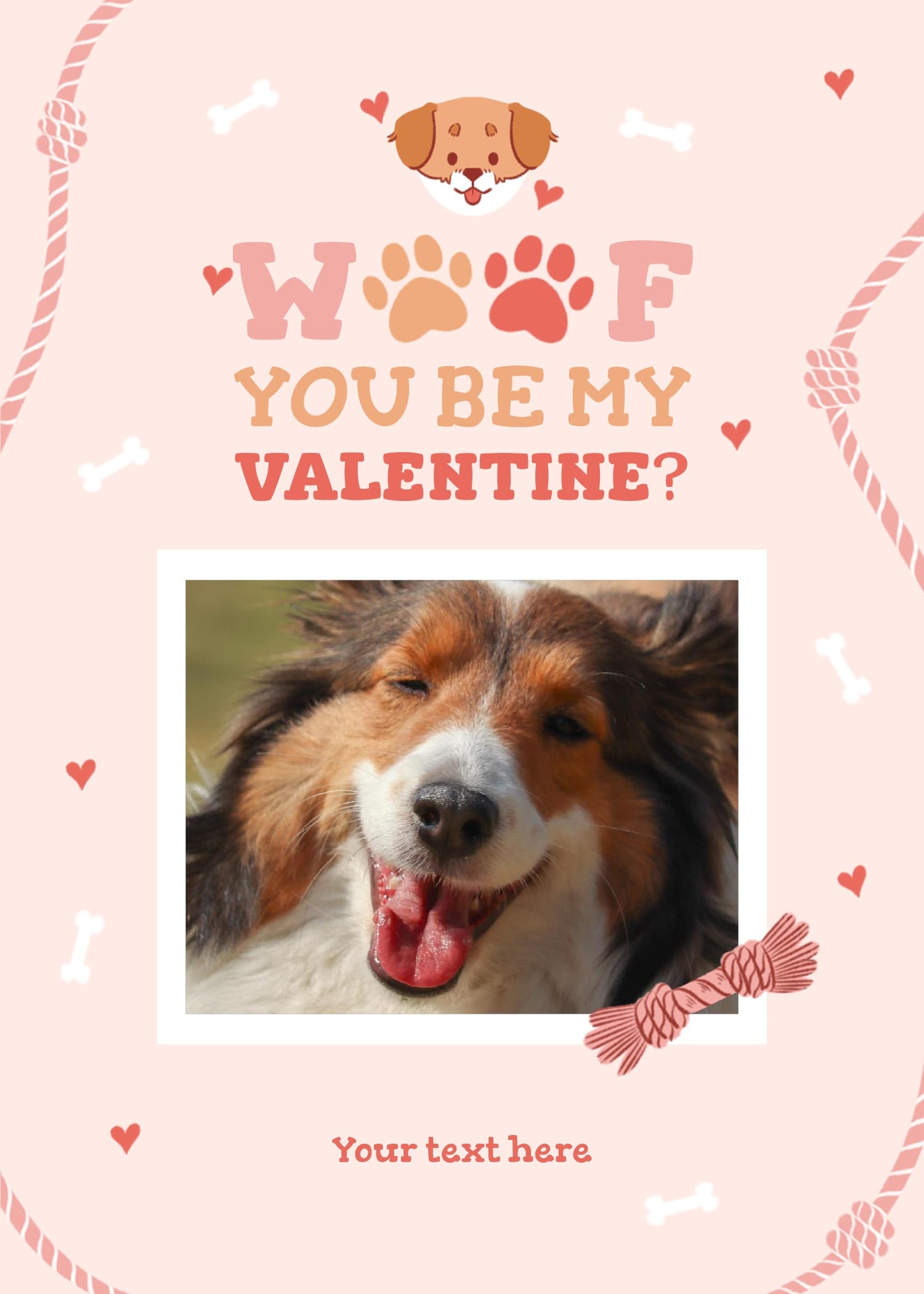 Woof Valentine Card